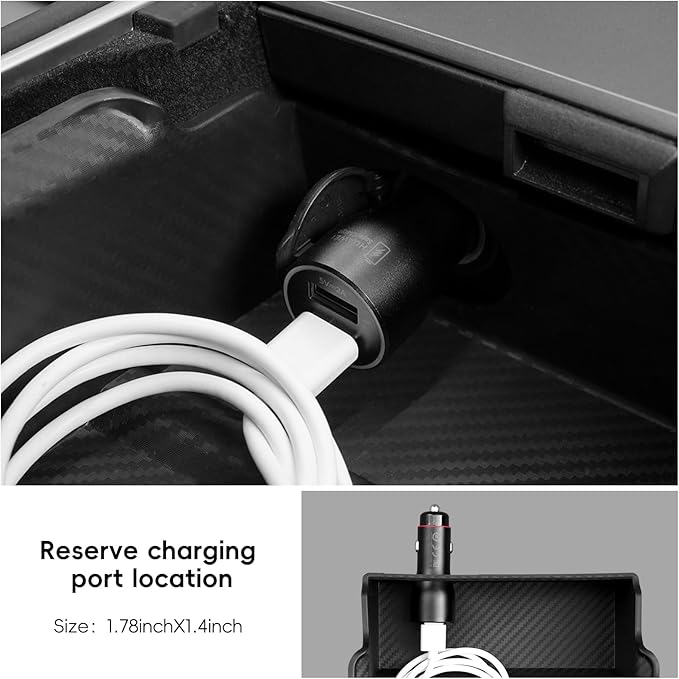 2021-2024 Tesla Model Y Center Console Organizer Tray Accessories Compatible with Model 3 (2021-2023) Storage Box Armrest Compartment Insert