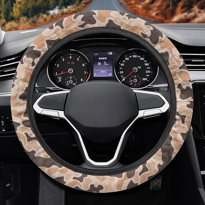SEANATIVE Car Steering Wheel Cover for Men Breathable Anti Slip Auto Steering Wheel Covers fit Standard Size 15inches