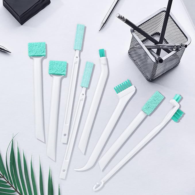 Lumkew Small Cleaning Brush Tight Spaces, 8pcs Crevice Cleaning Brushes Tool for Household Use, Tiny Cleaning Brush Mini Parts Humidifier Toaster
