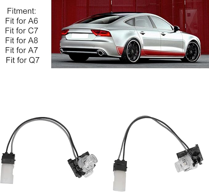 Aramox Door Handle Kit Fit for C7, Pair Door Handle Light Left Right Auto Exterior Ambient Lighting 4H0947133A/134A