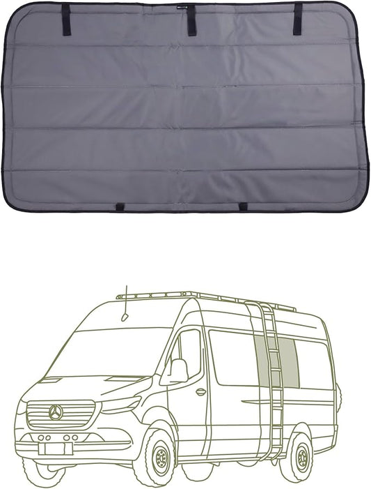 VanEssential Insulated Magnetic Blackout Window Cover Designed for Mercedes-Benz NCV3 & VS30 Middle Window 170 Length Van (Left Hand Side for Van Years 2007 to Current Model) - Charcoal Gray