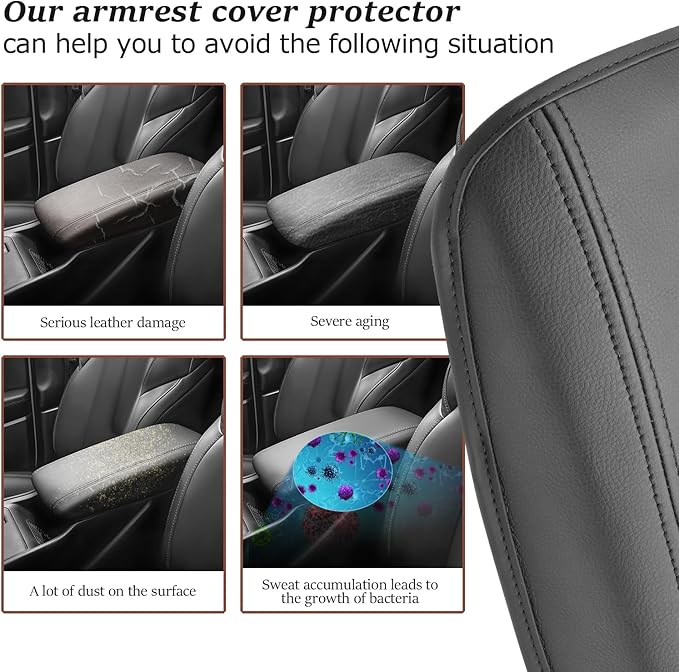 SKTU for 2026 Jeep Cherokee Armrest Cover for 2026+ Cherokee (Base/Laredo/Limited/Overland) Center Console Cover Jeep Cherokee 2026 Accessories Console Cushion Pad 2026 Cherokee Seat Box Pad Soft