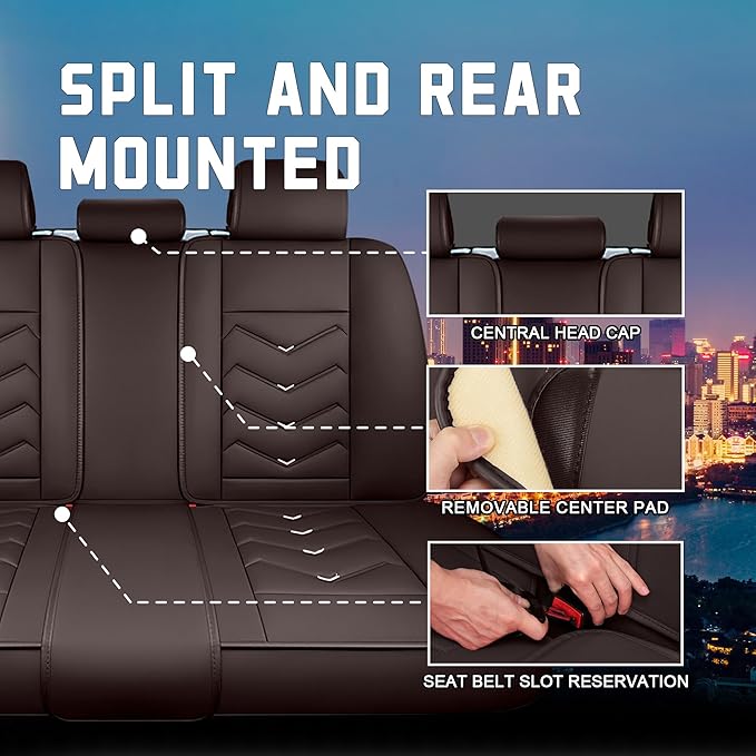 CTDS Car Seat Covers for Mazda CX-5 CX-3 CX-7 CX-9 CX-50 CX-30 CX-70 CX-90 2007-2026, Stylish Sport Seat Cover, Premium Nappa Leather Car Seat Cover.(Standard 5 Seats/Coffee Color)