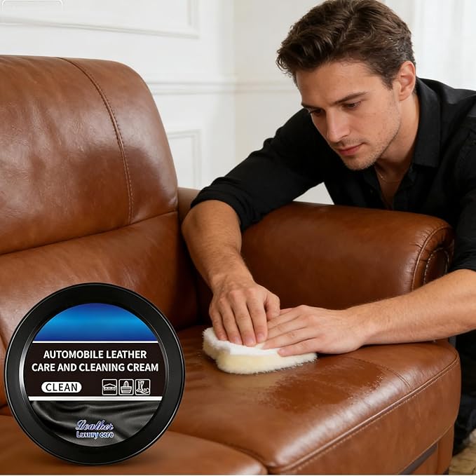 Leather Cleaner for Car Interior Seats Furniture Couches 120g Car Leather Finish Cream
