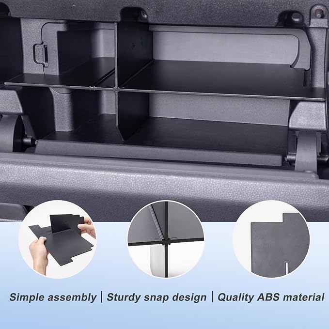 JKCOVER Glove Box Organizer Compatible with 2024 2025 2026 Toyota Tacoma(4th Gen Tacoma) Glove Box Compartment Insert Storage Divider Accessories (Patent Design
