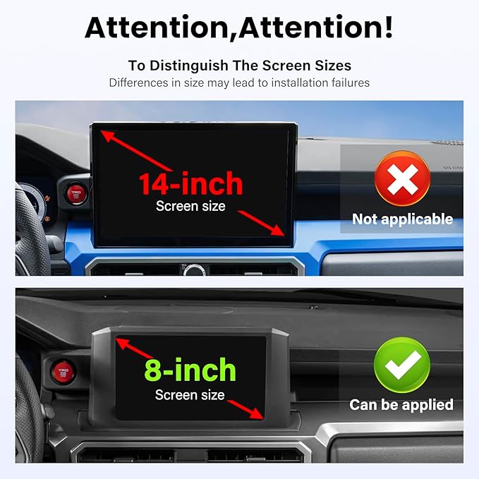 Car Phone Holder for Toyota Tacoma 2024 2025 With Center Console Organizer-for MagSafe Magnetic Cell Phone Mount for Tacoma Accessories 8 inch Touchscreen - Strong Magnets for iPhone (NOT FIT 14 inch)