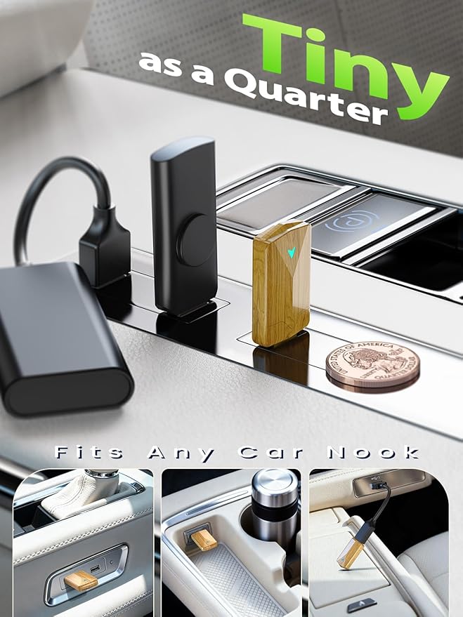 Mini Wireless CarPlay Adapter for iPhone & Android Auto (2026 Upgrade), No Delay, Fast Stable, Plug & Play, Converts Wired to Wireless Carplay Dongle for 2016+ Cars, USB-A/Type-C Port Yellow