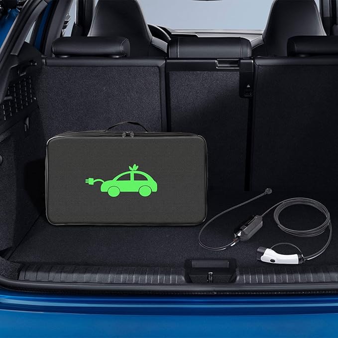 Generic EV Charging Cable Storage Bag Cord Hoses Organizer Portable Charger Line Organizer Cable Carry Case for Electric Car, Rectangle Shape