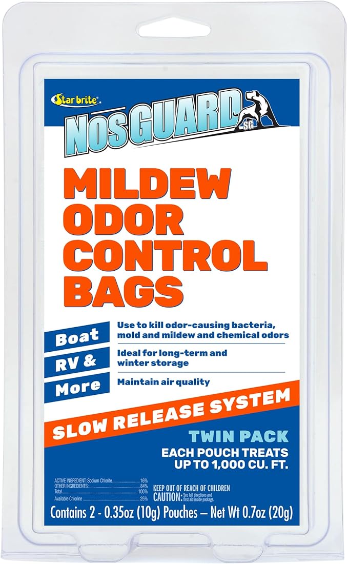 Star Brite NOS-Guard Mildew Odor Control Bags - Slow Release System - Twin Pack