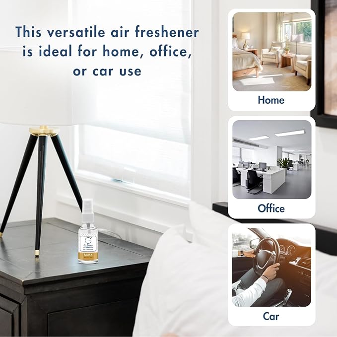 G's Breeze Musk Air Freshener – Rich Musk and Woody Scent for Home, Office & Car – Transform Your Space with Warm, Earthy Aroma that Brings Comfort, Depth & Touch of Elegance to Any Atmosphere