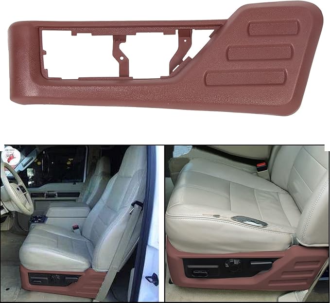 ECOTRIC Front Driver Seat Cushion Panel Trim Compatible with 2008-2010 Ford F250 F350 F450 F550 Super Duty Replacement for 8C3Z-2562187-DB