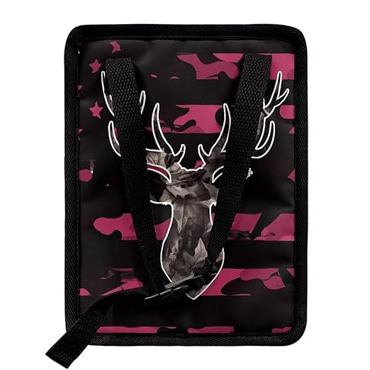 Pink Camo Deer Car Trash Can Auto Garbage Bag with Lid Leak-Proof Car Storage Bag Garbage Bag Hanging for Headrest Portable Vehicle Backseat Organizer