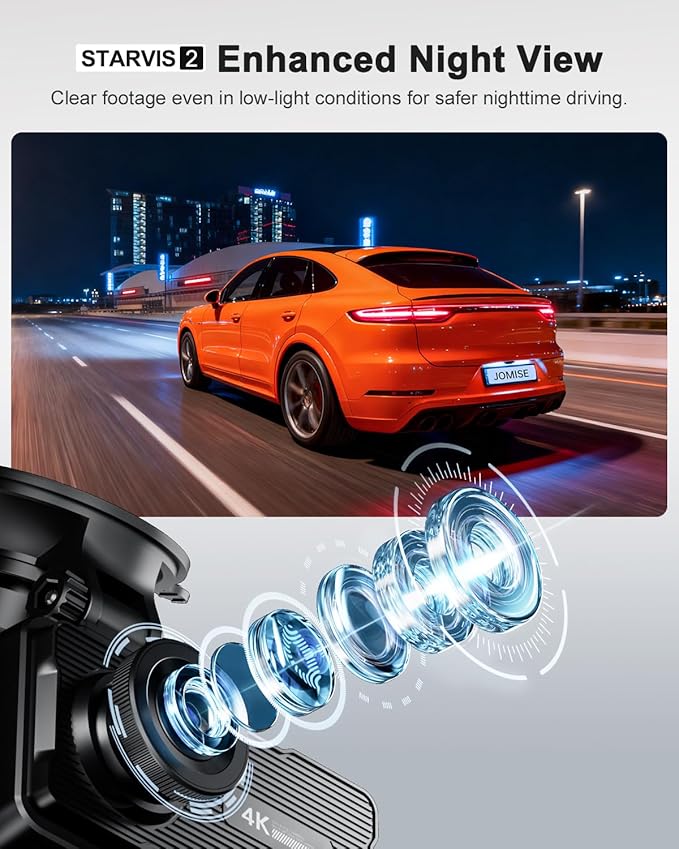 Dash Cam Front and Rear, 4K FHD Dual Dash Camera for Cars Built-in 5G WiFi GPS, 64GB Card Included, Car Camera with 3" IPS Touch Screen, UHD 2160P Night Vision, WDR, 24H Parking Monitor, App Control