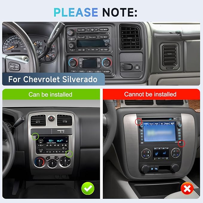 8Core 4+64G Car Stereo for Chevrolet Chevy Silverado Impala Tahoe GMC Sierra Yukon Hummer H2 Android Car Radio WiFi Wireless Carplay Android Auto,7” IPS,GPS,SWC,Bluetooth,Backup Camera