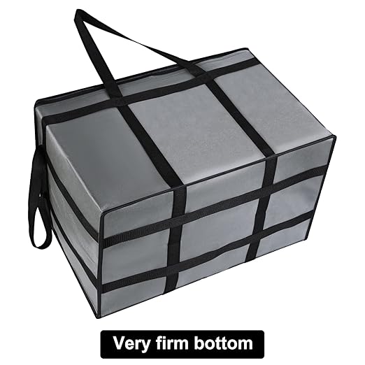musbus 4 PACK XXXL Insulated Food Delivery Bag Cooler Bags Keep Food Warm Catering Therma for doordash Catering Cooler Bags Therma 22w x 14 lx 13d Shopper hot Grey