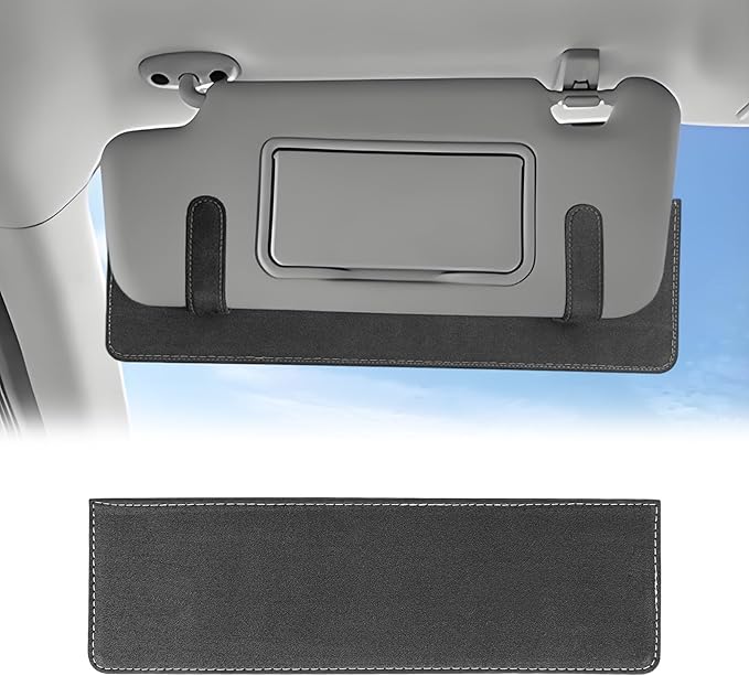 Car Sun Visor Extender, Anti-Glare Sunvisor Extension Shade Attachment for Safe Driving, Clip-On Sun Blocker Sunshade Extender Accessories Universal for SUV, Truck, Sedan(Gray)