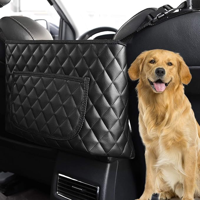 Car Handbag Holder, Seat Back Organizer, Barrier of Backseat Pet Kids, Purse Storage & Pocket, Car Accessories, Mesh Handbag Holder