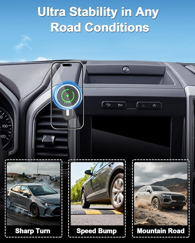 PZK Car Phone Mount for Chevrolet Equinox 2018 2019-2021 2022 2023 Accessories Chevy Car Phone Holder Compatible with MagSafe Custom Air Vent Holder Hands Free 360° Rotation Automobile Cradles