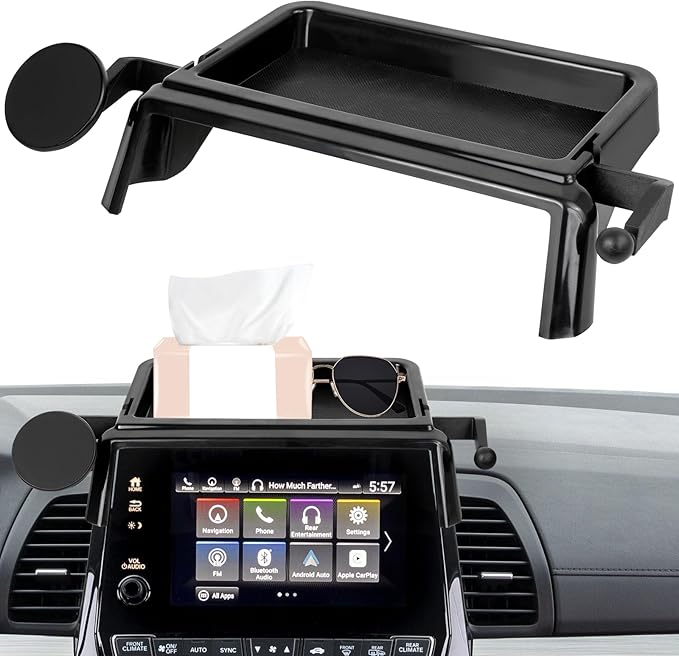 Magnetic Car Phone Holder W/Center Console Organizer-Compatible with Honda Odyssey 2018-2024 Accessories Screen Fixed Clip,360°Rotation Phones mount Stand Compatible with MagSafe,(Not Fit 5 inch )