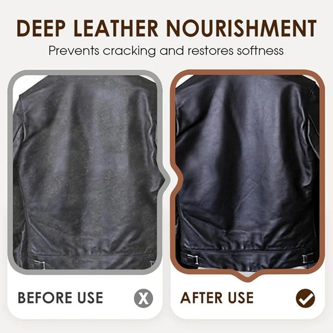 2-in-1 Leather Cleaner and Conditioner, Leather Furniture Cleaner and Conditioner, Car Interior Cleaner Kit, Leather Repair Care Restores Softness, for Couch, Jacket, Shoes, Car Seats (1pcs)