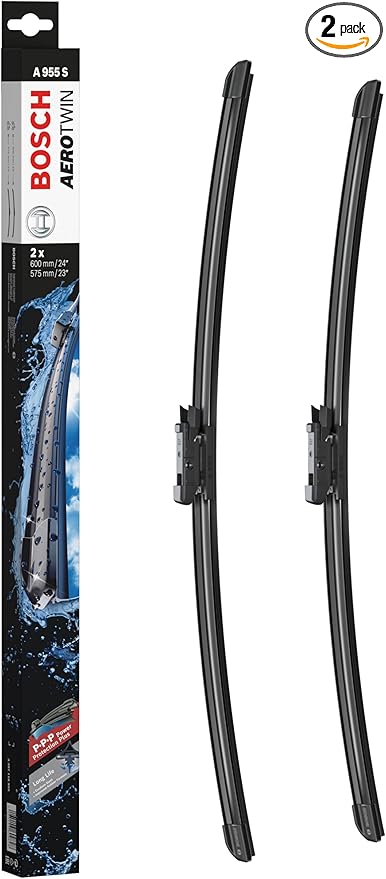 BOSCH 3397118955 AeroTwin OE Replacement Wiper Blades Driver & Passenger Side - Set of 2 (24" & 23") Top Lock