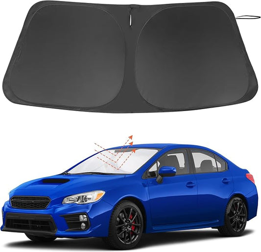 Windshield Sun Shade Custom Fit for 2015-2021 Subaru WRX Accessories Foldable Sunshade Sun Blocker Protect Car from Sun Rays & Heat Damage Keep Car Cooler