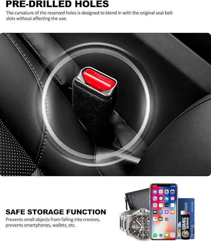Leather Car Seat Gap Filler Spacer Universal Seat Gap Filler Plug for Car SUV Truck Fit Organizer Fill The Gap Between Seat and Console Stop Things from Dropping
