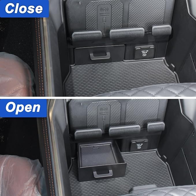 PIMCAR Removable Storage Drawer Tray Compatible with 2019-2026 Dodge RAM 1500 2500 3500 Center Console Storage Drawer Accessories Cubby Organizer Box ABS Plastic (Only Fit Models with Cubby)