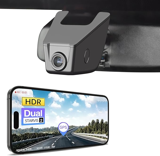 Mangoal STARVIS 2 Front 4K HDR Dash Cam IMX678 for Chevy Silverado Select 1500 2014-2021; Select 2500/3500 2015-2023 (Model E), 5GHz WiFi, GPS, 64GB