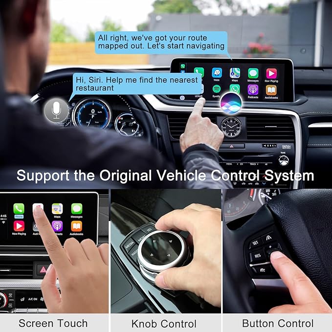 Wireless Carplay Adapter for Car, 2025 Wireless Carplay Bluetooth Adapter Plug&Play Original Car Wired CarPlay to Wireless Low Latency High Stability Compatible with iPhone ios10+