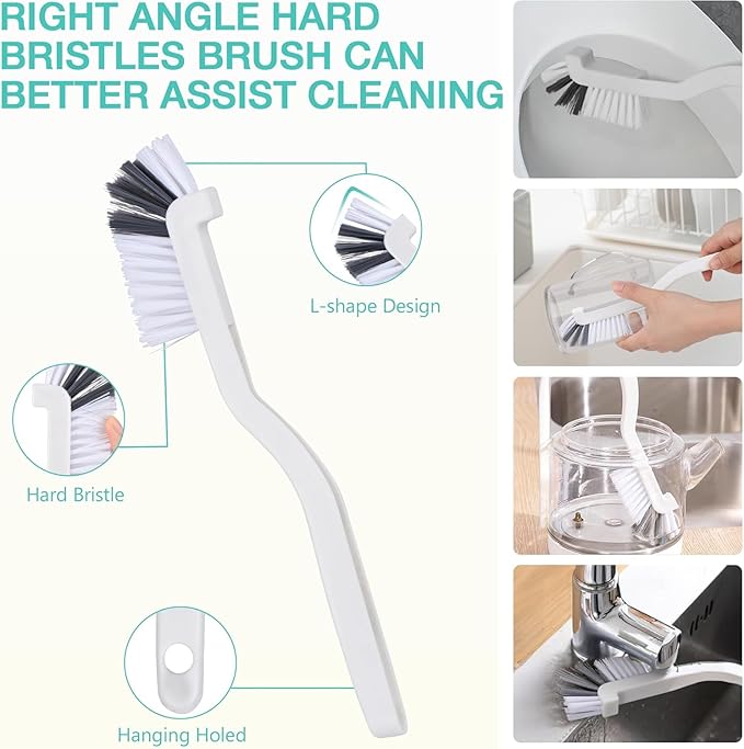 Window Groove Cleaning Brush, Window or Sliding Door Track Cleaner for Sliding Door, Sill, Tile Lines, Shutter, Car Vents, Keyboard (14 Pcs Cleaning Tool)