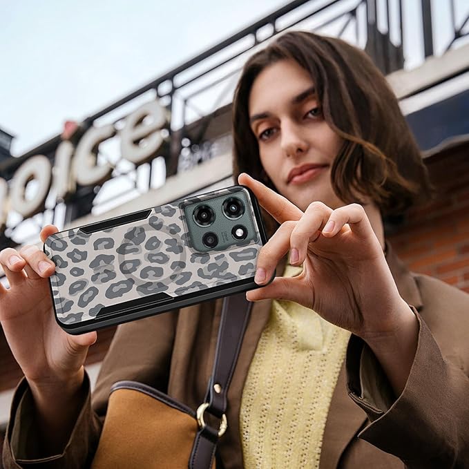 for Moto G 2025 Case Women - Compatible with MagSafe Cute Girls Magnetic Protective Phone Cover Cool Fun Unique Leopard Heavy Duty Shockproof Design for Motorola Moto G 5G 2025 Cases