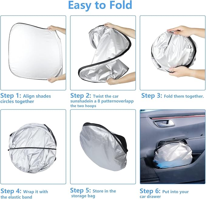 Windshield Sun Shade for 2020-2026 Toyota Highlander Custom Fit Window Sunshade for L LE XLE Limited Platinum Accessories Foldable SUV Sun Visor UV Protector Heat Shield Cover