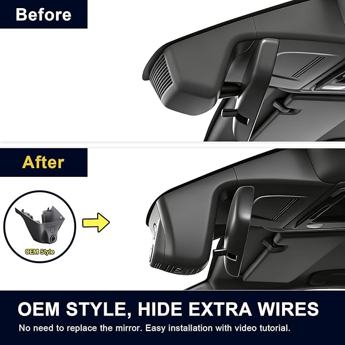 Mangoal 4K Honda CRV Dash Cam Custom fit for Gen6 CR-V & CR-V Hybrid 2023-2026(Black)(Model B), Integrated OEM Look, UHD 2160P Video, WiFi & App, 64GB Card