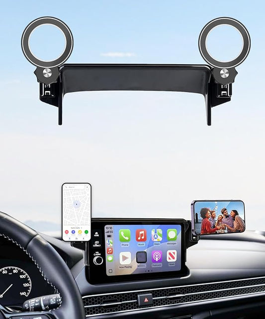 Car Phone Holder for Honda CRV/CR-V Hybrid 2023 2024 2025 2026/HR-V 2023-2026 Accessories Apply to 7/9 Inch Touch Screen Fixed Clip Magnetic Cell Phone Mount Handsfree 360 Degree Rotation
