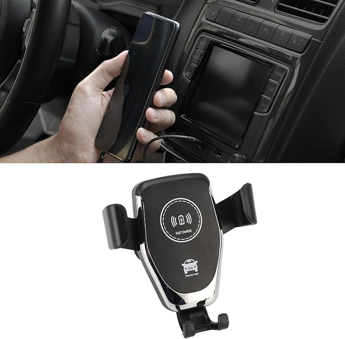 Alomejor Alomejor Car Wireless Charger Automatic Phone Holder 360 Degree Rotatable for Vent 15W Fast Charging Black for Most Cars