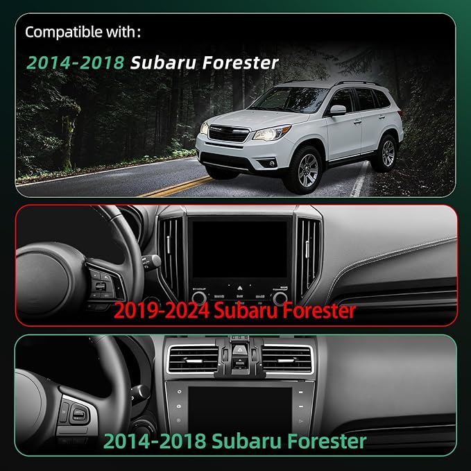 Car Cell Phone Holder for Subaru Forester (2007-2013 2014), Magnetic Phone Holder, Magsafe Car Mount Charger, Dashboard Phone Holder, Cell Phone Automobile Cradles, 15W Wireless, 360° & Hands Free