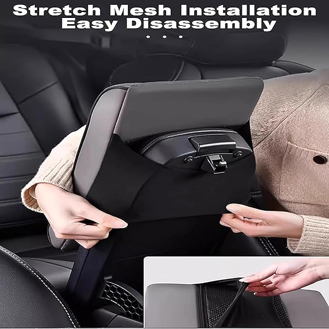 Car Center Console Cushion Pad for Hyundai Elantra 2017-2020, Leather Armrest Box Pad Armrest Cover Arm Rest Cover Pad with 2 Storage Bags Waterproof for Most Vehicles Vehicles SUVs