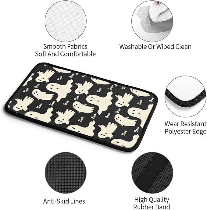 Ghost Pattern Auto Center Console Cover Pad Car Armrest Seat Box Cover Cushion Universal for Most Vehicle SUV Truck Car Accessories Decor