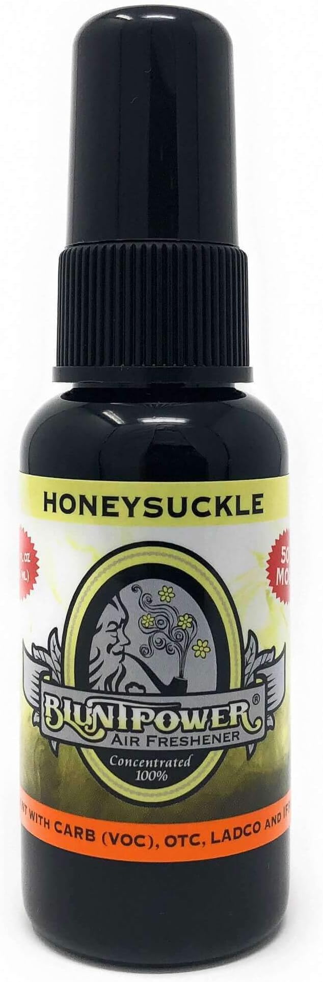 BluntPower (Honeysuckle, 1 Pack) Concentrated Odor Eliminator & Diffuser Oil - Room Deodorizer, Odor Eliminator, Air Freshener - Premium Oil Based Air Freshener