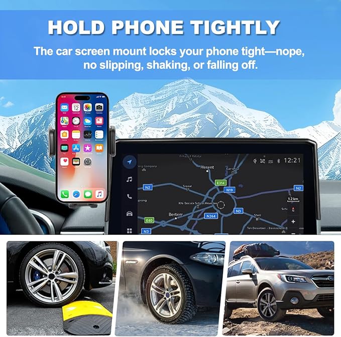 Car Phone Holder Fit for 2019-2025 Toyota Corolla / 2022-2025 Toyota Corolla Cross Accessories Phone Mount 8-inch Screen Fixed Clip, Cell Phone Automobile Cradles Hands-Free 360 Degree Rotation