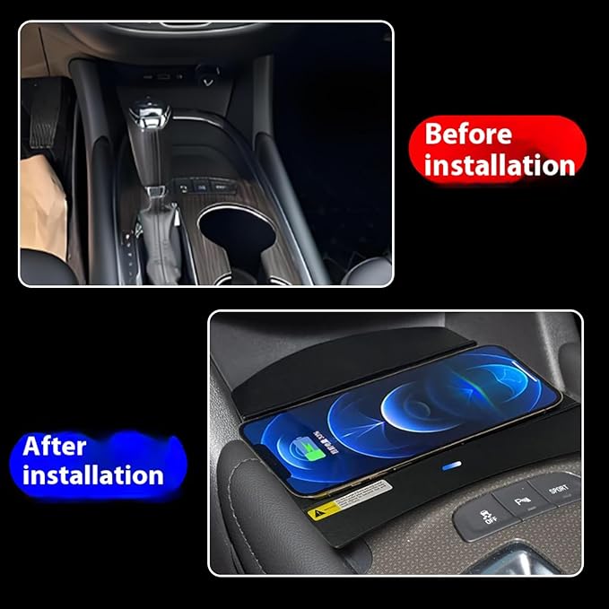 for Chevrolet Malibu XL 2016-2021 Car Center Console Phone Charger Fast Wireless Charger Charging Plate Charging Holder