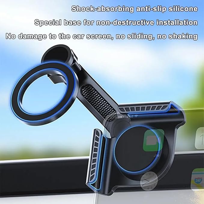 Tesla Phone Mount, for MagSafe Car Mount, Magnetic Vehicle Phone Holder for Tesla Model 3/Y/S/X Accessories Screen, Fits for iPhone 16/15/14/13/12 Pro Max