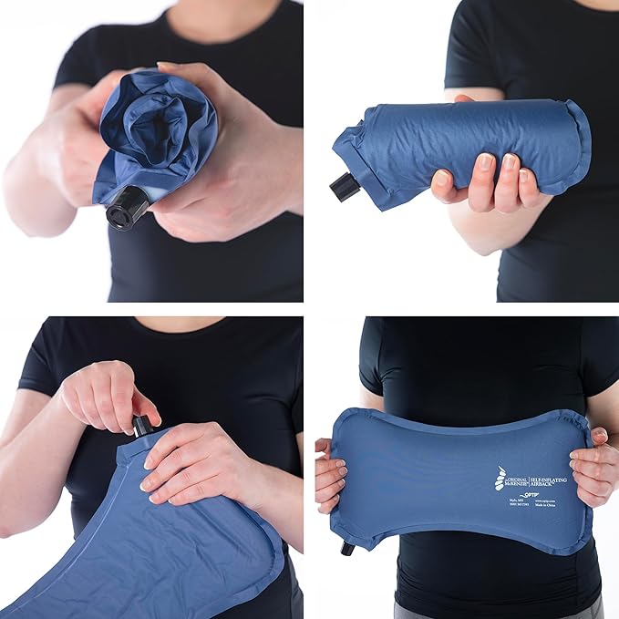 OPTP The Original McKenzie Self-Inflating AirBack Travel Lumbar Support Pillow