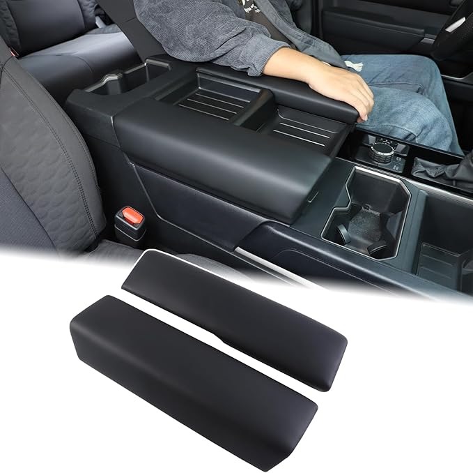 Upgrade Center Console Armrest Protector Cover Compatible with Toyota Tundra 2022+ & Sequoia 2023+, Central Control Armrest Seat Box Cover Cushion Lid Protector Pad Waterproof Anti-Scratch Accessories