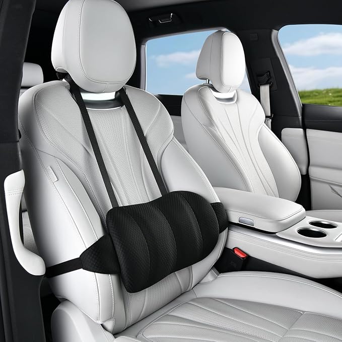 1 Piece Automotive Seat Lumbar Support Pillow for Chevrolet GMC Sierra EV 2024-2025 2026, Driving Lower Back Cushion Ergonomic Orthopedic Posture Rest