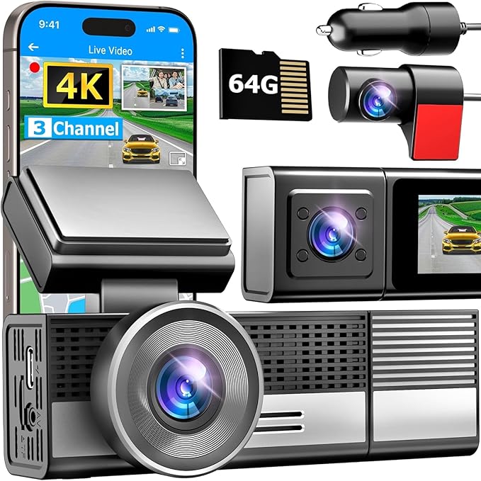 Ecomoment Dash Cam Front and Rear, 4k+1080P Dual Dash Camera for Cars