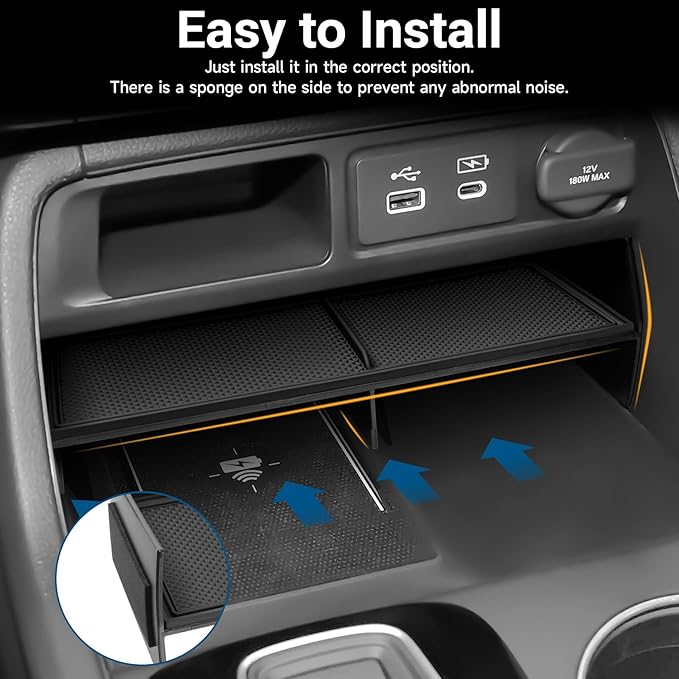 YOJOJOCO 4PCS Center Console Organizer Compatible with Honda 2023 2024 2025 2026 Pilot ＆ 2026 Passport Accessories Armrest Hidden Storage Box Secondary Compartment Organizer Insert Secondary Tray