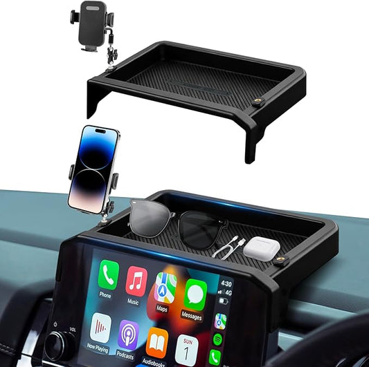 Car Phone Holder Fit for Pathfinder 2022 2023 2024 2025 w/Dash Tray Storge Box Organizer-Cell Phone Mount for Pathfinder Accessories 9 inch Touch Screen 360 Degree Rotation (Not fit 14.5 inch)
