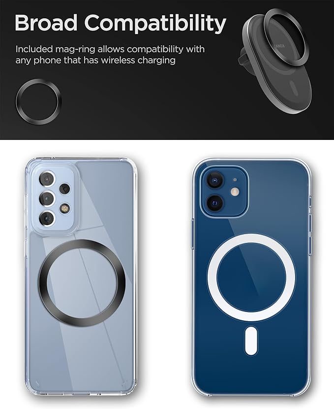 GALVANOX Phone Holder for Tesla Model 3 / Model Y - Magnetic Car Mount with Wireless Charging (Compatible with MagSafe)